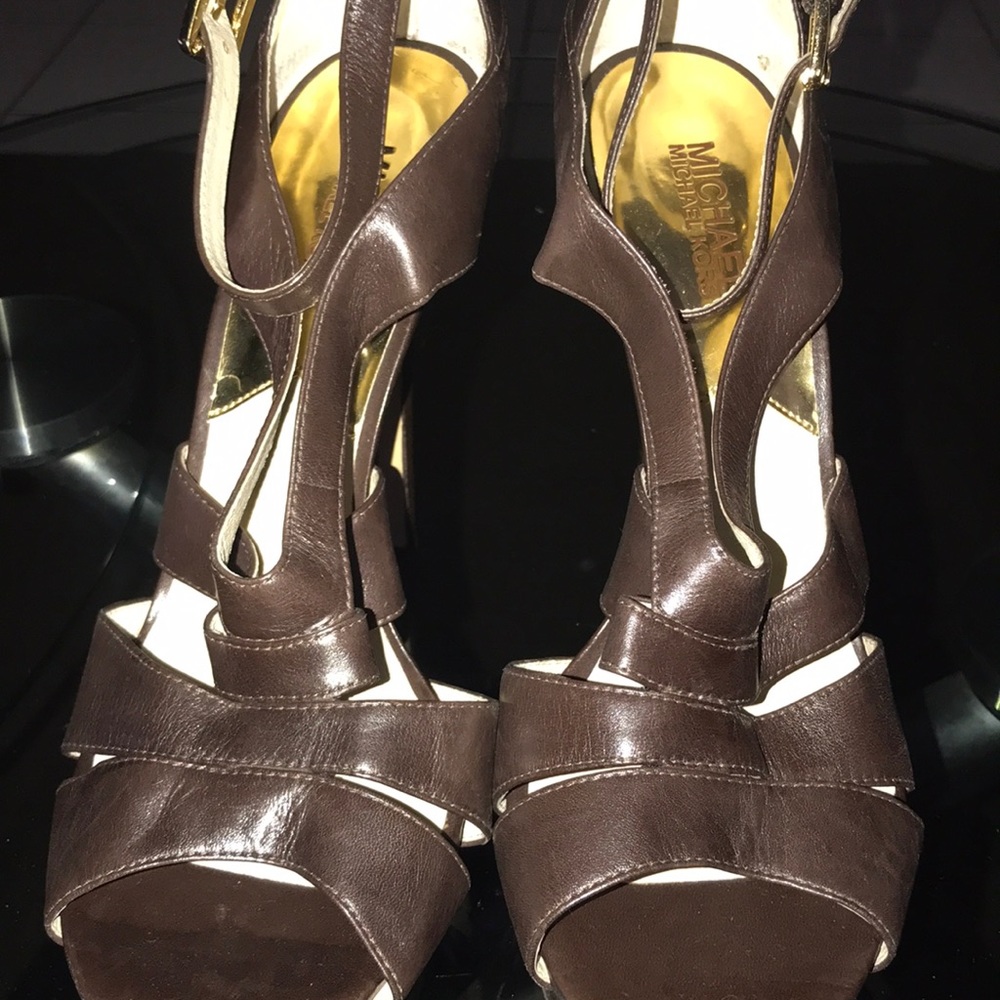 Brown leather shoes